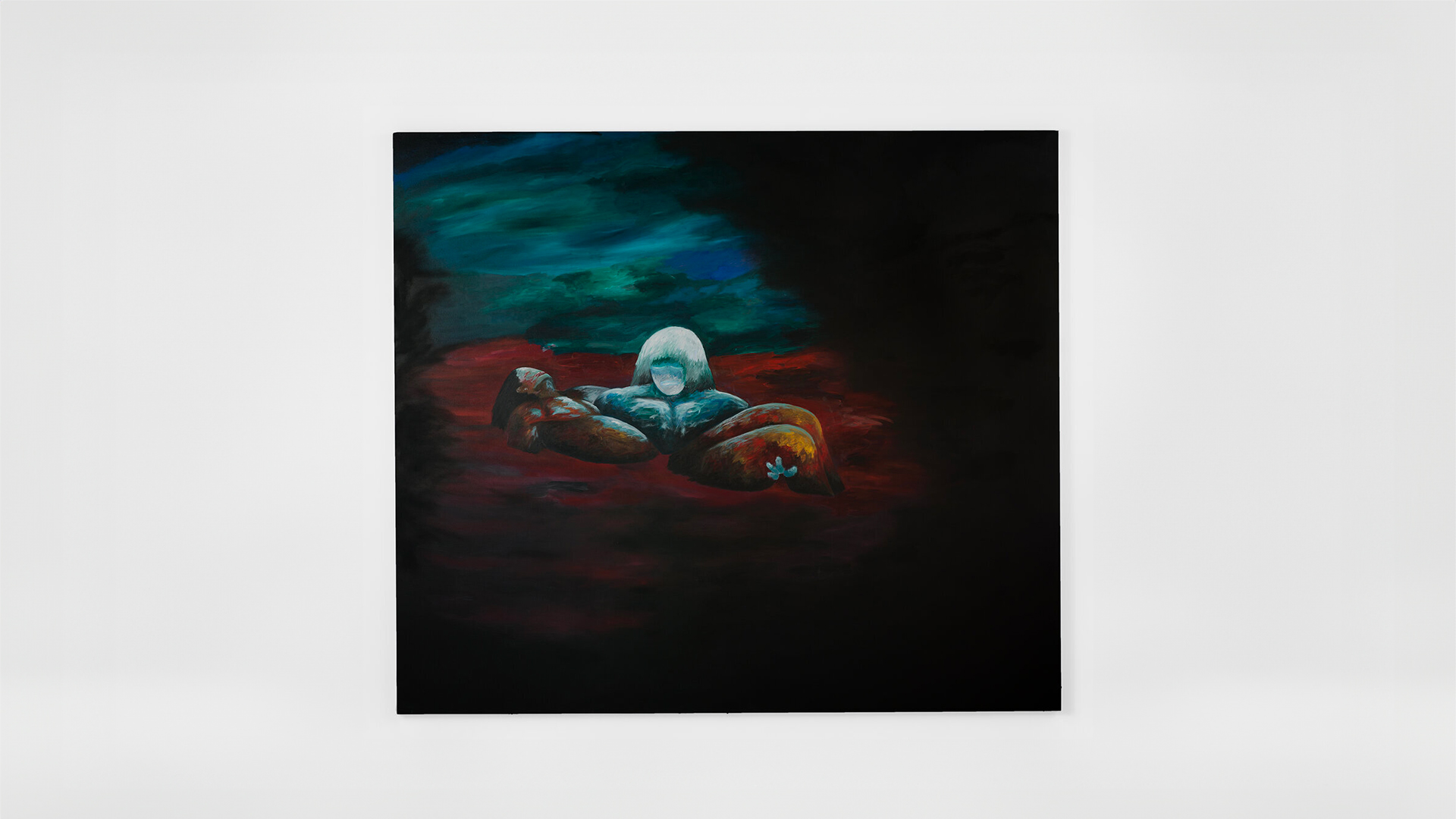ELLON GIBBS, Wash Away What Felt Normal, 2023, Oil and acrylic on canvas, 86 x 94 in